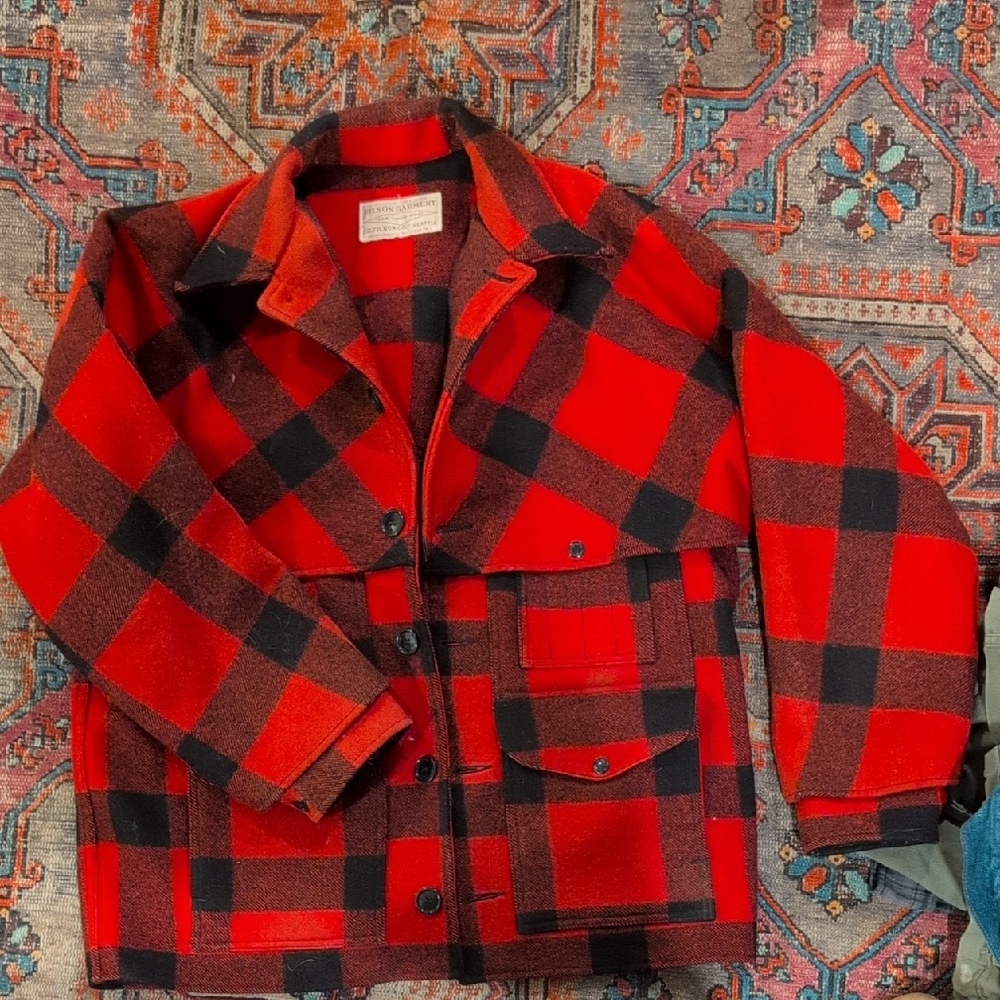 Filson Kids' Red and Black Checkered Jacket